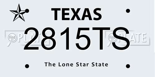2815TS Texas License Plate