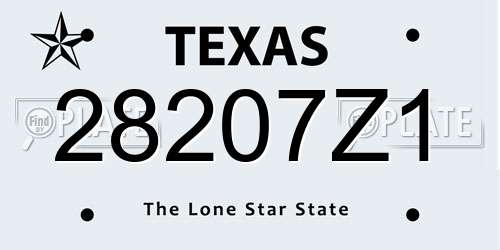 28207Z1 Texas License Plate