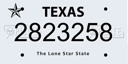 2823258 Texas License Plate