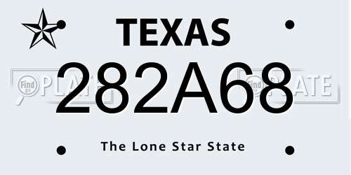 282A68 Texas License Plate