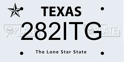 282ITG Texas License Plate