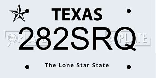 282SRQ Texas License Plate