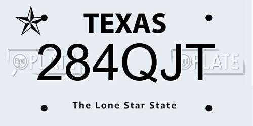 284QJT Texas License Plate