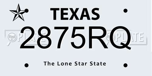2875RQ Texas License Plate