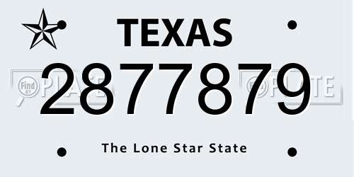 2877879 Texas License Plate