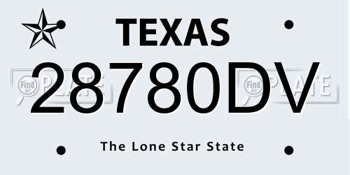 28780DV Texas License Plate