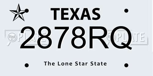 2878RQ Texas License Plate
