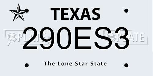 290ES3 Texas License Plate