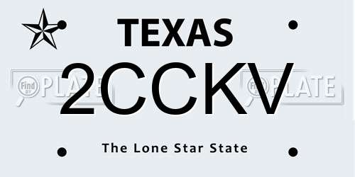 2CCKV Texas License Plate