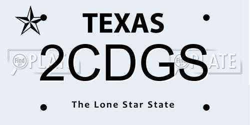 2CDGS Texas License Plate