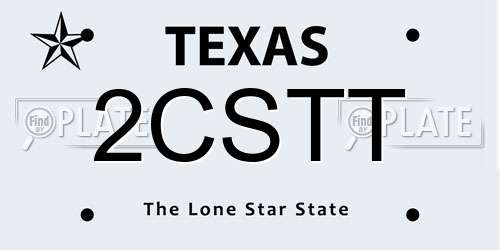 2CSTT Texas License Plate
