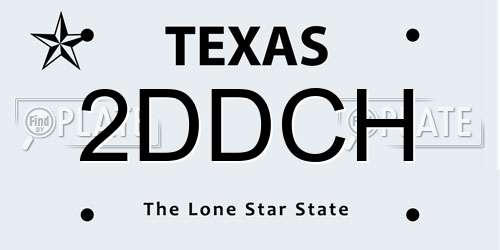 2DDCH Texas License Plate