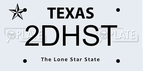 2DHST Texas License Plate
