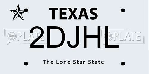 2DJHL Texas License Plate