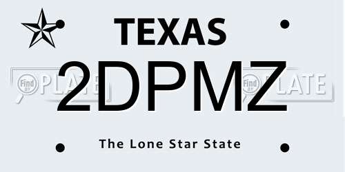 2DPMZ Texas License Plate