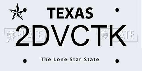 2DVCTK Texas License Plate