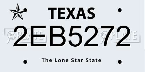 2EB5272 Texas License Plate