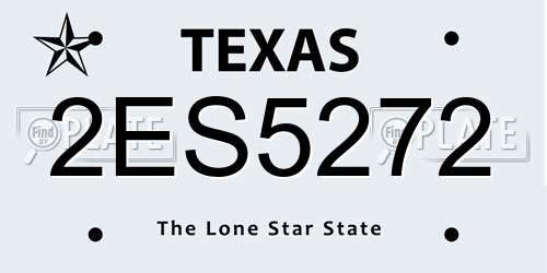 2ES5272 Texas License Plate