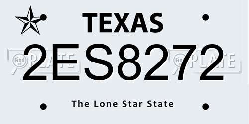 2ES8272 Texas License Plate