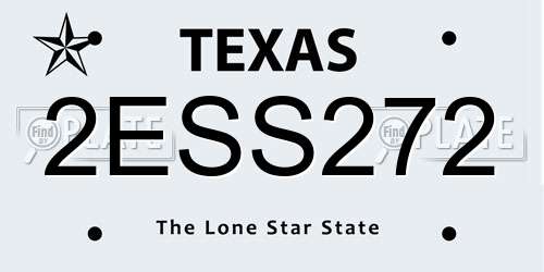 2ESS272 Texas License Plate
