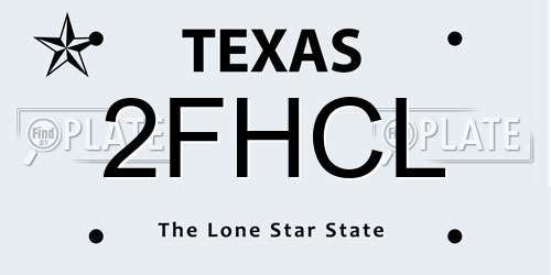2FHCL Texas License Plate