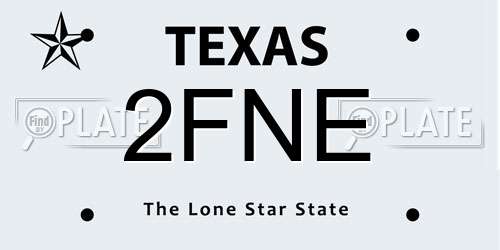 2FNE Texas License Plate