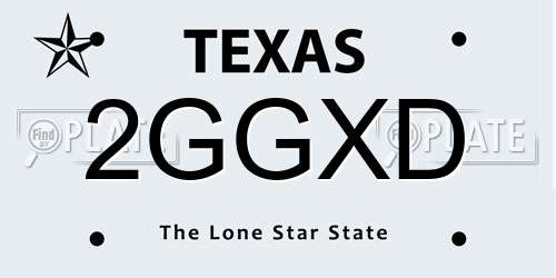 2GGXD Texas License Plate
