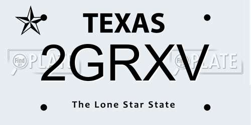 2GRXV Texas License Plate
