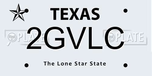 2GVLC Texas License Plate