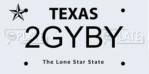 2GYBY Texas License Plate