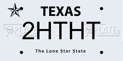2HTHT Texas License Plate