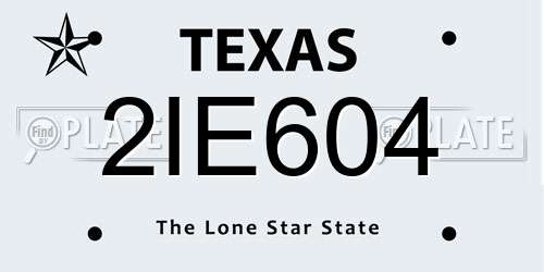 2IE604 Texas License Plate