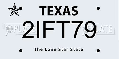2IFT79 Texas License Plate