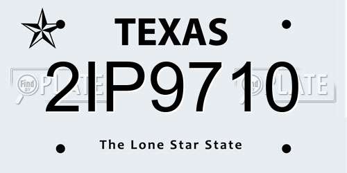 2IP9710 Texas License Plate