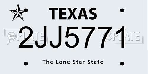 2JJ5771 Texas License Plate