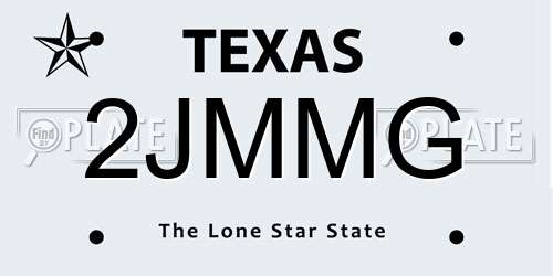 2JMMG Texas License Plate