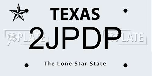 2JPDP Texas License Plate