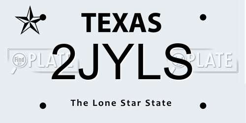 2JYLS Texas License Plate