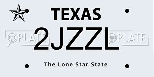 2JZZL Texas License Plate