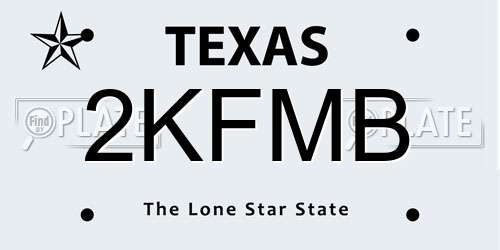 2KFMB Texas License Plate