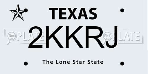 2KKRJ Texas License Plate