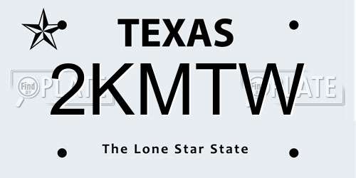2KMTW Texas License Plate