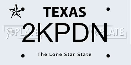 2KPDN Texas License Plate