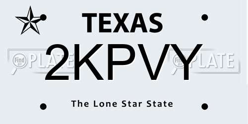 2KPVY Texas License Plate