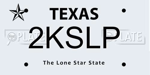 2KSLP Texas License Plate