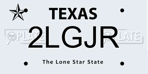 2LGJR Texas License Plate