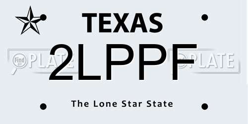 2LPPF Texas License Plate