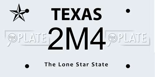 2M4 Texas License Plate