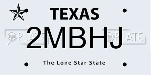 2MBHJ Texas License Plate