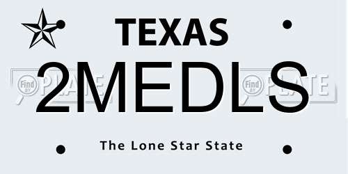 2MEDLS Texas License Plate